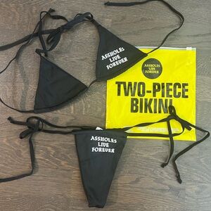 Black Tie Bikini Set - BNWT